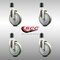 Service Caster 5 Inch 316SS Gray Polyurethane Swivel 1-3/4 Inch Expanding Stem Caster Set SCC SCC-SS316EX20S514-PPUB-134-4 - alternate 4